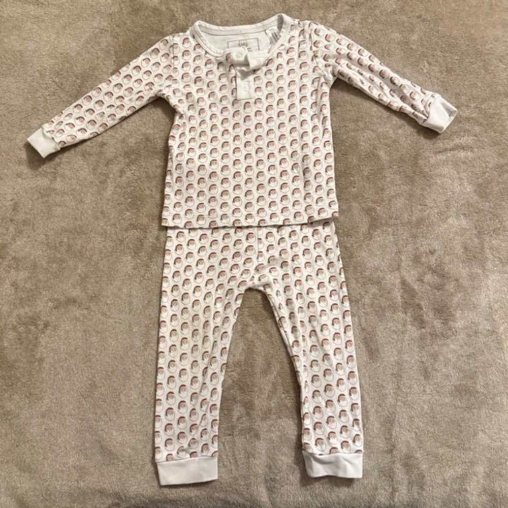 Lila and Hayes Toddler 2T Santa Pima Cotton Pajama Set Christmas Sleepwear